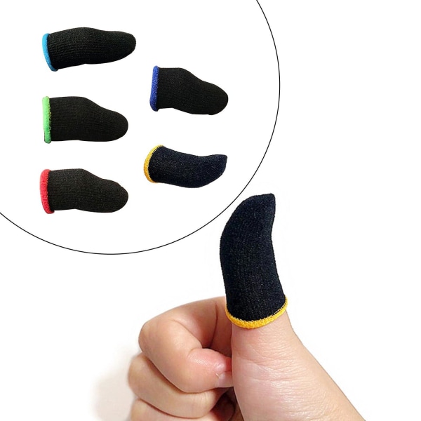 3xcarbon Fiber Fingertips Sleeve Set Hengittävä sormilaukku puhelinpeliin 5kpl