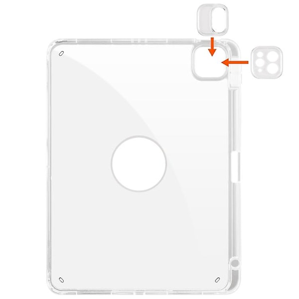 Skyddande Fodral med Rotationsställ för iPad Pro 11 (2024) - Transparent TPU med PU-Läder Multicolor Light Purple