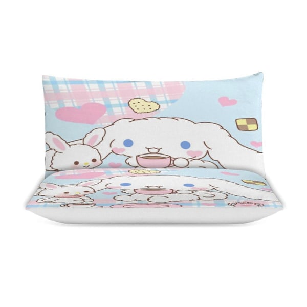 v1451 Cinnamoroll Täcke Set Tjockt Mjukt 3 Delars Sängklädesset Året Runt Täcke med 2 Örngott för Vuxna Kvinnor Flickor Tonåringar Hem Rum Inredning io 135x200cm 53x78in
