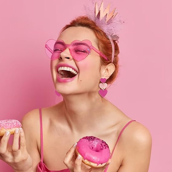 Hjerte Øreringe, Akryl Store Hjerte Øreringe Koncert Musik Elsker Øreringe Statement Smykker til Kvinder Piger Jul Valentinsdag, Plastik