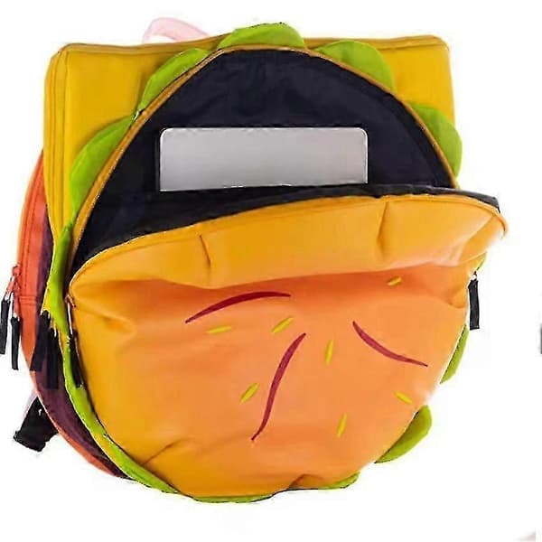 Kawaii Vintage Hamburger Skuldertaske - Stilfuld PU Læder Rygsæk til Studerende og Kvinder backpack 2