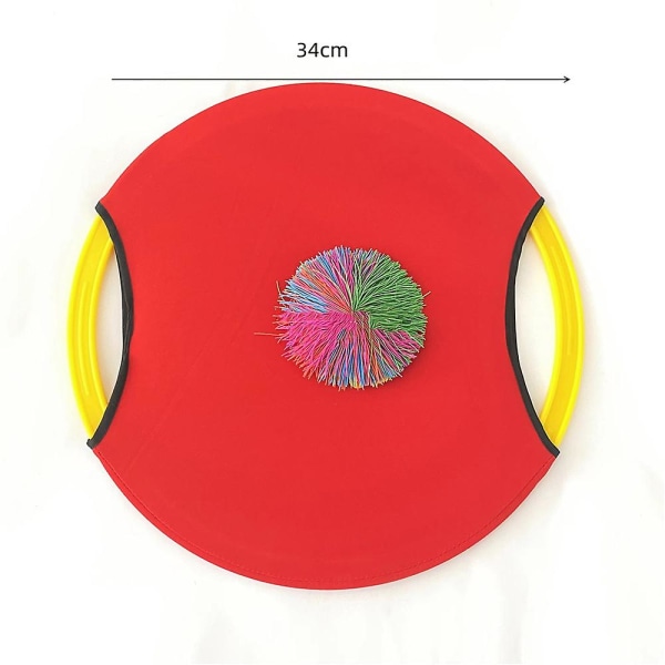 Barn Kaste- og Fangracket, Barnehage Sportsutstyr Utendørs Aktivitetsrekvisita, Egnet for Foreldre-barn Spill Gaver Red