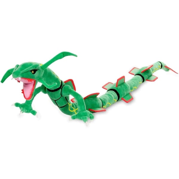 31 tommer grøn Rayquaza Dragon Plys dukke udstoppede dukkelegetøj Gaver til børn, udstoppet dyrelegetøj (grøn) Green
