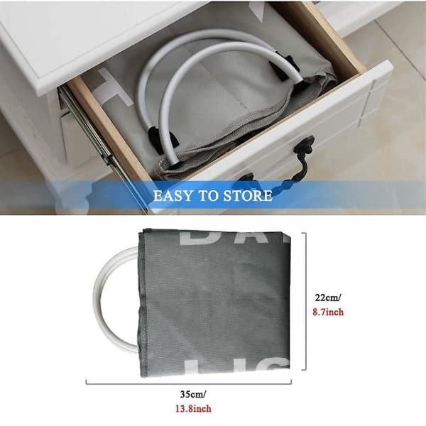 Double Laundry Hamper with Lid and Removable Laundry Bags Light Gray Light Gray M