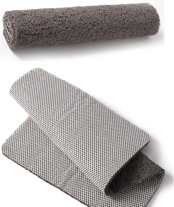 Skridsikker PVC-brusemåtte til badeværelset (40 x 60 cm, grå)