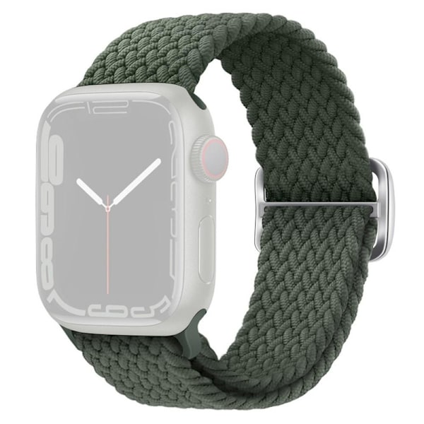 SKALO Flettet stoffarmbånd Apple Watch SE 40mm - Flere farger Mørkegrønn Dark green Mörkgrön