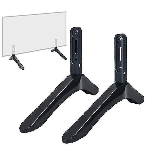 2pcs Universal Tv Stand Base Mount Compitiabe With 32-65 Inch Samsung Vizio Sony Lcd Tv Not Compitiabe With Lg Tv Black Television Bracket Table Holde