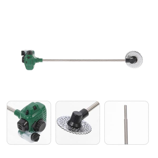 Miniatyr hageredskap gressklipper for utendørs med minihusmodell