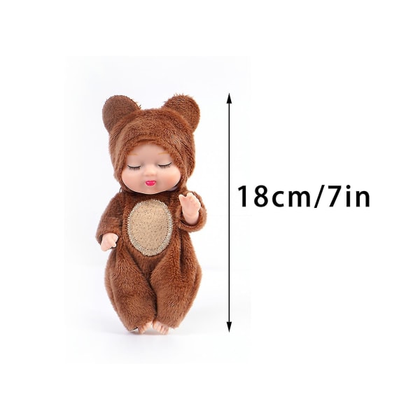 Mini Reborn Baby Doll 6 kpl Nukkuva Baby Nuket Lahjat Lapsille Lelut Tytöille 3-6 Vuotiaille