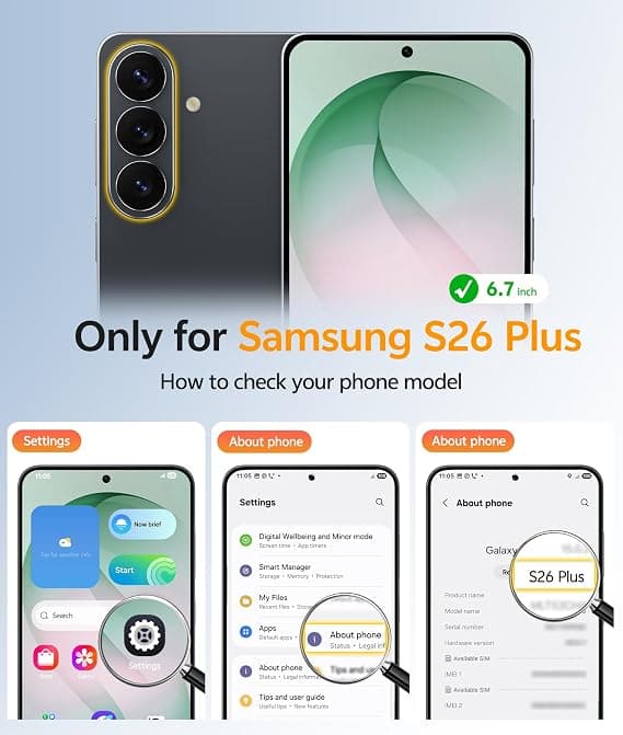 FNTCASE for Samsung Galaxy S26 Plus Case with Screen Protector, MagSafe Compatible, Translucent Matte, Full Camera Protection, Shockproof Green