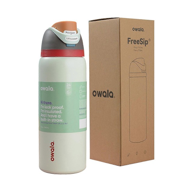 Høykvalitets ny stor 710ml Off-White Termosflaske for Eventyr light greenL