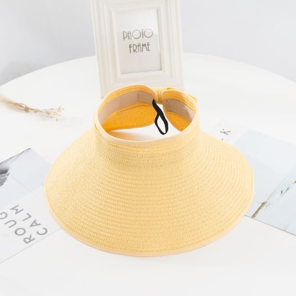 Dame solhatt med bred brem i UPF 50+, solbeskyttelse Yellow