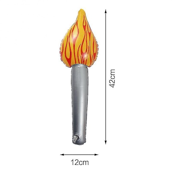 Oppustelig fakkelstang flamme lommelygter olympiske konkurrence rekvisitter pind 2pc