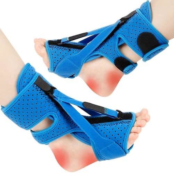 1 Pcs Plantar Fasciitis Night Splint,adjustable Straps Plantar Fasciitis Relief Night Splint For Women & Men,relief Brace For Plantar Fasciitis Relief Blue