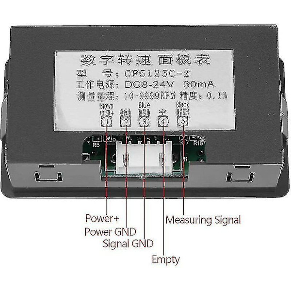 Digital varvräknare - 4 LED digitala varvräknare hastighetsmätare + Npn Hall-effekt närhetssensor sensor1 set Jnnjv