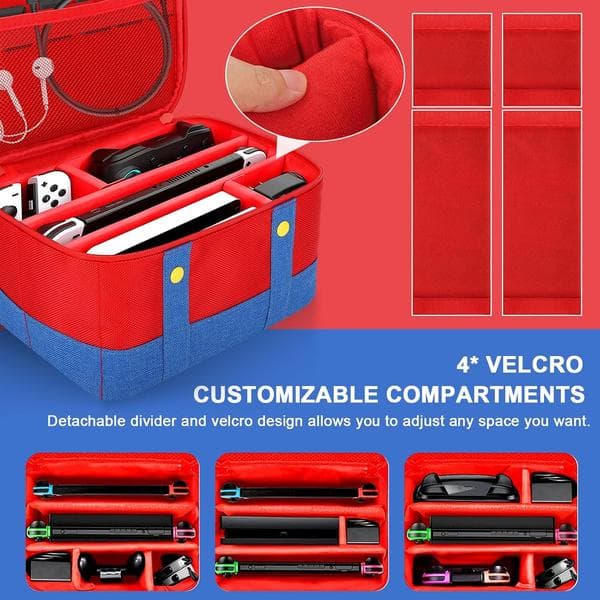 Cute Case, Suitable for Nintendo Switch/Lite/OLED Portable Soft Shell Waterproof Storage Bag, Oxford Shoulder Bag.