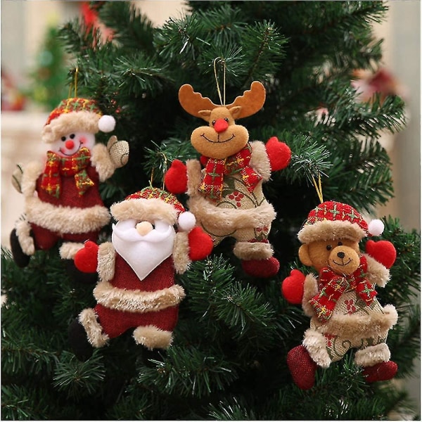 Julgran prydnadsuppsättningar, juldockor för dekoration