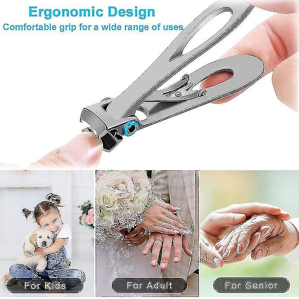 Ekstra store tånegleklippere til tykke negle Heavy Duty Professional Black