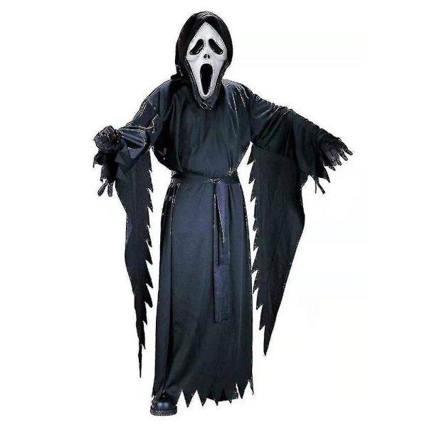 Halloween Scream Horror Ghost Maskeraddräkt Barn Maskerad Cosplay Kostym Mask 4-10 År 7-8 Years