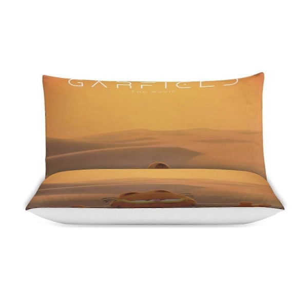 x360 Garfield -pussilakanasetti, mikrokuituinen vuodevaatesetti, 3D-painettu kevyt 3-osainen peittosetti, 1 pussilakana ja 2 tyynyliinaa lapsille, pojille, Gi 135x200cm 53x78in