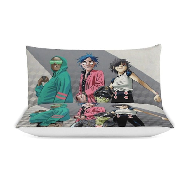x477 Gorillaz 3-osainen vuodevaatesetti Lämmin ja mukava pehmeä pussilakanasetti, jossa 1 pussilakana ja 2 tyynyliinaa makuuhuoneeseen b477 135x200cm 53x78in