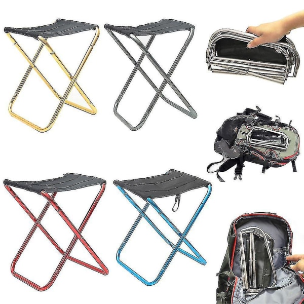 Fällbar Campingpall Fällbar Pall Utomhus Camping Pall Säte Slacker Stol Resa Fiske Vandring Trädgård Strand Hk Gray