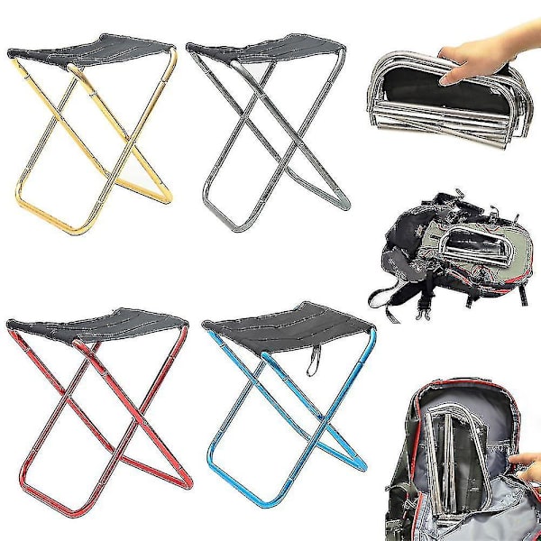Fällbar Campingpall Fällbar Pall Utomhus Camping Pall Säte Slacker Stol Resa Fiske Vandring Trädgård Strand Hk Red