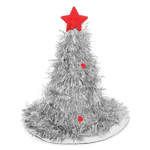 Unisex aikuisten joulukuusen hattu Cosplay-rekvisiitta joulujuhlakoristelu Sliver