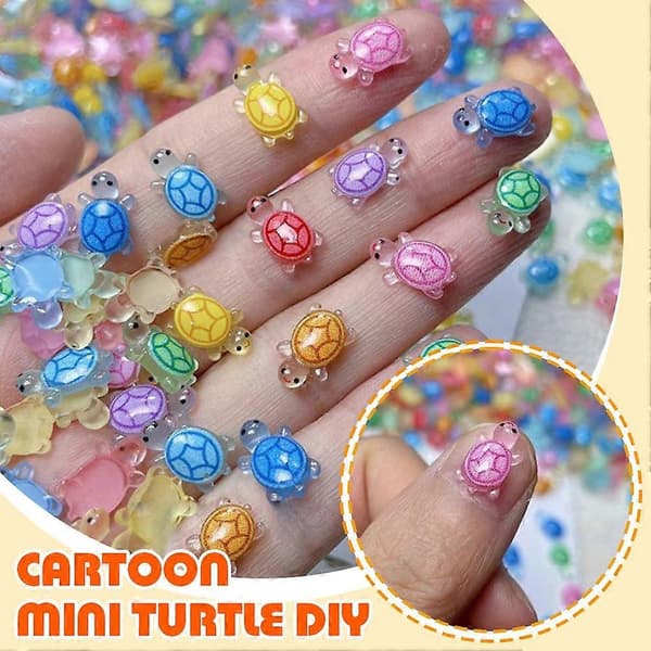 Mini Ting Lille Skildpadde Til Fehave Mikrolandskabsdekoration Z6Q5 random 100pcs