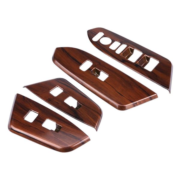 4st Inner Window Switch Panel Cover Trim för Honda CRV 2017 (Peach Wood Grain)
