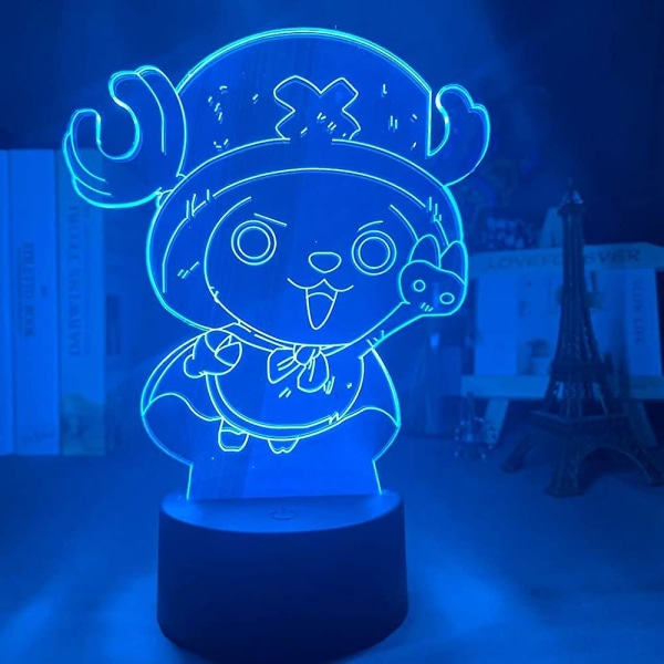 Veeki One Piece Tony Chopper Night Light 7 Color Change Led Kids Bedside Action Figure Fixtures 3d Visual Anime Usb Desk Touch Base With Ir