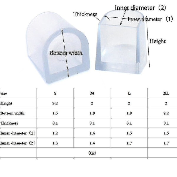 Hælkappebeskytter Udskiftningsspidser Til Højhælede Sko Og Stiletter - Anti-slip Og Til Græs L