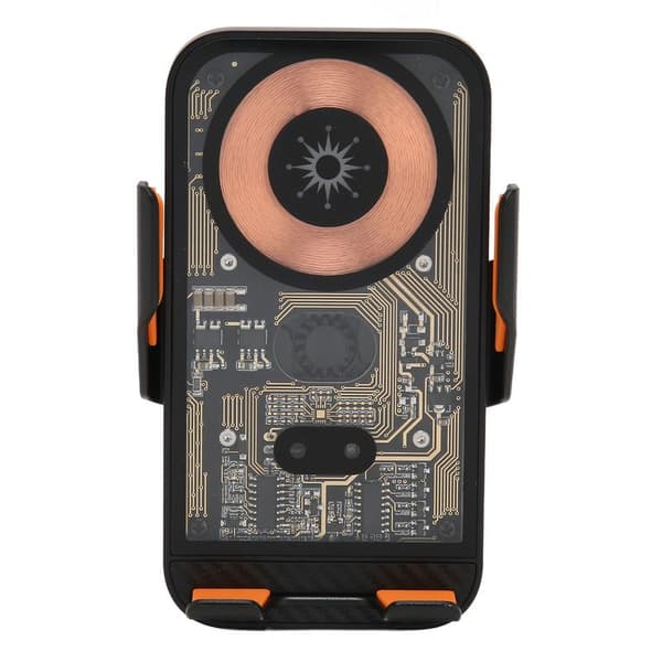 Wireless Car Charger Transparent Shell 360° Rotatable Bracket Touch Button Intelligent Sensor Phone Holder Mount C10