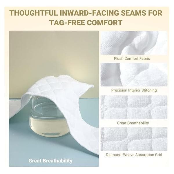 4 Pieces Cotton Bra Inserts, Bra Pads are Sweat-Absorbing, Reusable and Function as Sweat-Absorbing Pads.