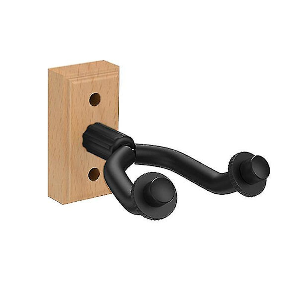 3-pack väggfäste för akustisk elgitarr, svart valnöt väggmonterat gitarrställ för bas ukulele fiol mandolin