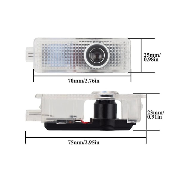 Egnet til 2 stk. Egnet til mini mini cooper velkomstlys projektorlys modificeret led dekorativ