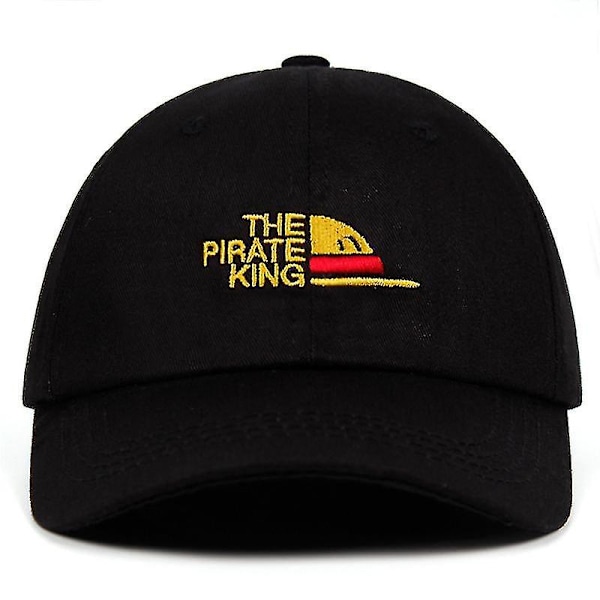 100% bomull The Pirate King Dad Hat One Piece Broderi Luffy Hat Baseball Cap Anime Fan Hatter For Kvinner Menn Mann Snapback