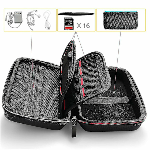 Bæreveske for Nintendo 3DS XL/2DS XL Hard Shell Reiseveske