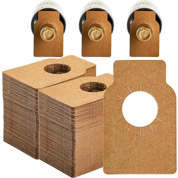 500 st Vintags Kraft, Pappersvintags för Vinkällare, Vintags för Flaskhals, Återanvändbara Flaskhals-Presenttags för Champagne