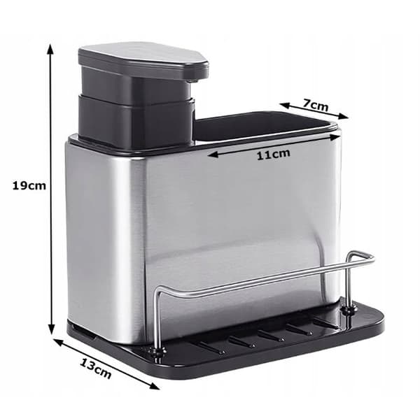 Opvaskemiddeldispenser med svampeholder