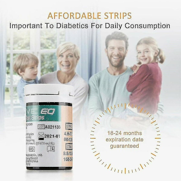 Blodsockermätare Blodsockermätare Diabetes Testkit med teststickor 50 stycken Blodsockermätare Diabetes Blodsocker test