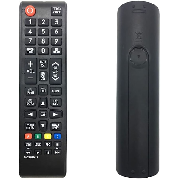 Erstatningsfjernkontroll Samsung BN59-01247A for Smart TV, Universell fjernkontroll for TV BN59-01247A