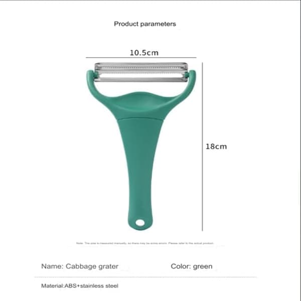 Multifunksjonell dobbel grønnsakskutter, kålskjærer og potetskreller, kutter mye med 2 blader, Cabbage Max Green