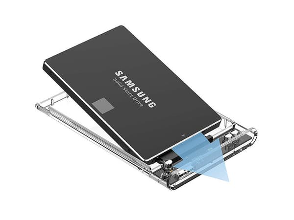 Kietojo disko kotelo HDD 2.5\" SATA, läpinäkyvä