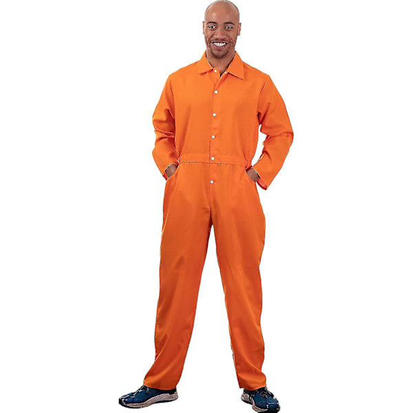 Fångdräkt | Orange Fånge Halloween Kostym Unisex Fängelse Kriminell L