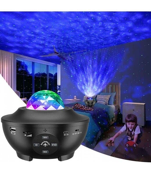 LED-projektori musiikilla