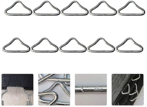 20 stk. Rustfritt Stål Trekant Ring Spenne V-Ringer For Trampoline Reserve Trampoline Matte Håndverk