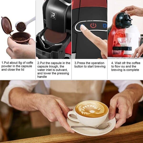 Återanvändbara kaffekapslar Dolce gusto, 3 st