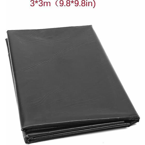 3*3m Svart HDPE Fiskedamm Foder Corrosion/UV-Resistent