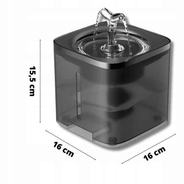 Automatisk vannfontene for katter og hunder, 2l